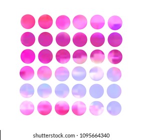 Colorful circle gradient set with modern abstract backgrounds. Rainbow fluid covers for calendar, brochure, invitation, cards. Template with round gradient set for screens and mobile app.