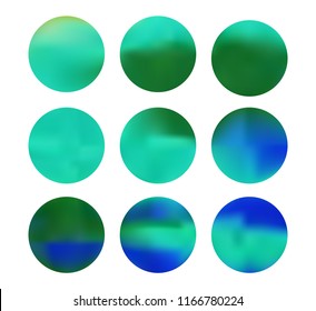Colorful circle gradient set with modern abstract backgrounds. Colorful fluid covers for calendar, brochure, invitation, cards. Template with round gradient set for screens and mobile app.