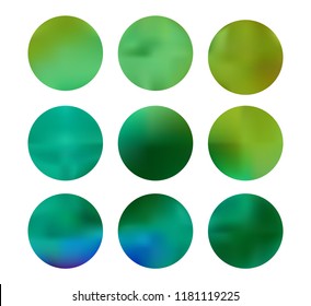 Colorful circle gradient set with modern abstract backgrounds. Colorful fluid covers for calendar, brochure, invitation, cards. Template with round gradient set for screens and mobile app.