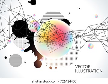Colorful circle of gradual shapes.
