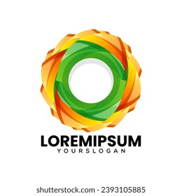 colorful circle icon logo design abstract