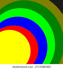 Colorful circle with layered gradient rings, great for abstract and modern graphic designs.