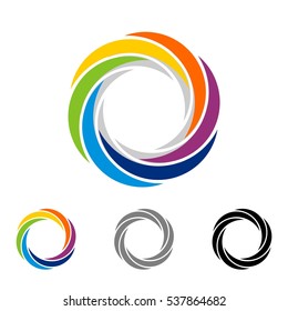Colorful Circle Lens Logo Template Illustration Design. Vector EPS 10.