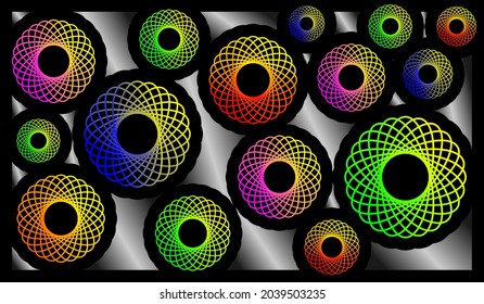 colorful circle lines background. Creative, attractive and modern illustrations. Textures to complement your business or design needs
