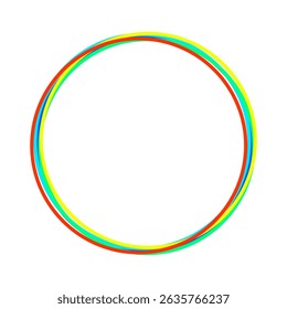 Linhas de Círculo Coloridas. Ilustração de vetor