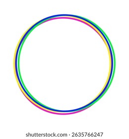 Bunte Kreislinien. Vektorgrafik