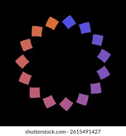 Colorful circle loader icon. Symbol of reload, refresh, loading, recycle and repeat. Interconnecting round arrow vector icon
