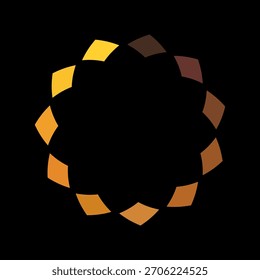 Ícone do carregador de círculo colorido. Símbolo de recarregar, atualizar, carregar, reciclar e repetir. Ícone de vetor de seta redonda de interconexão