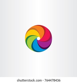 colorful circle logo business sign tech 