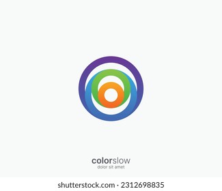 Farbiges kreislogo. Kreatives Farbkreislogo