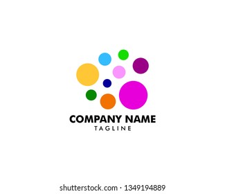Colorful circle logo design