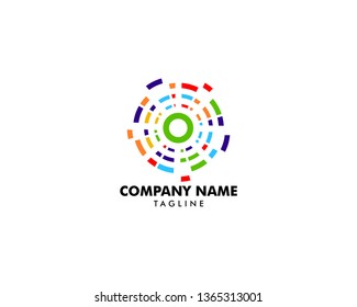 Colorful circle logo design