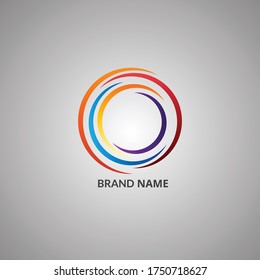 colorful circle logo design. digital company logos, cameras, photography, technology, electronic media and the videography industry
