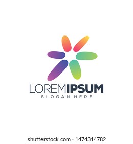 colorful circle logo design vector illustration