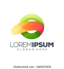 colorful circle logo design vector illustration