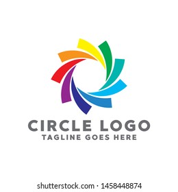 Colorful Circle Logo. Modern Forms and Abstract Colorful Circles Icons and Symbols.