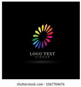 Colorful Circle Logo. Symbol and Icon Vector Template.