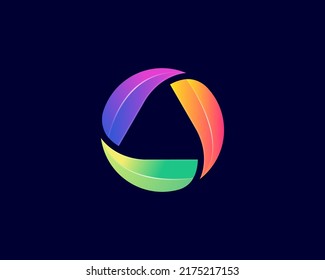 Colorful Circle Logo Vector 3D circle logo image