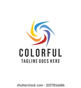 diseño de vectores de círculo colorido. gráfico de símbolos multicolor moderno. emblema digital para empresas y empresas