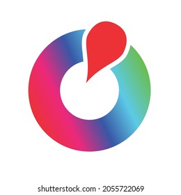 Colorful circle logo vector, for free design.