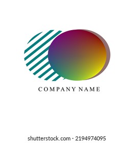 Ilustración del vector del logotipo de círculo colorido