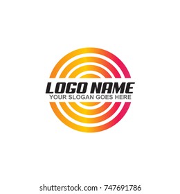 colorful circle logo vector template
