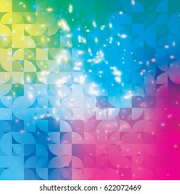 Colorful circle modern geometrical abstract background