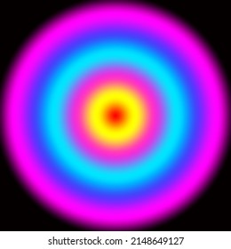 Colorful circle on black background suitable for your interior wallpaper
