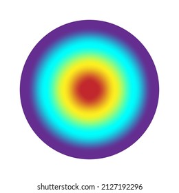 Farbiger Kreis auf hellem Hintergrund. Regenbogen-Grafik. Vektorgrafik. Stockbild.