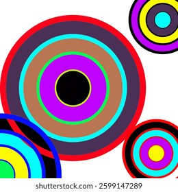 Colorful circle on white background 