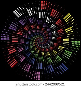Fondo de adorno de patrón de círculo colorido para su idea de diseño