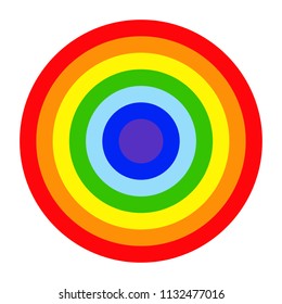 Circle Rainbow Colors On White Background Stock Vector (Royalty Free ...