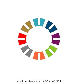 Colorful Circle Ring vector logo template Illustration Design. Vector EPS 10.