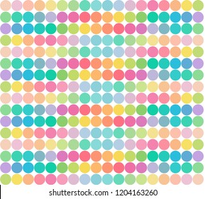 Colorful circle round shape cute geometric pattern vector