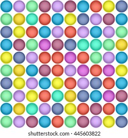 Colorful circle seamless background. Abstract dotted background. Vector Illustration.