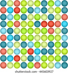 Colorful circle seamless background. Abstract dotted background. Vector Illustration.