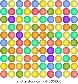 Colorful circle seamless background. Abstract dotted background. Vector Illustration.