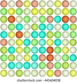 Colorful circle seamless background. Abstract dotted background. Vector Illustration.