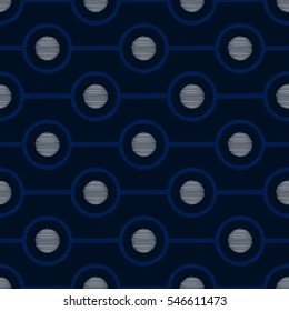 colorful circle seamless pattern on dark blue background