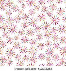 Colorful circle seamless pattern. Vector illustration