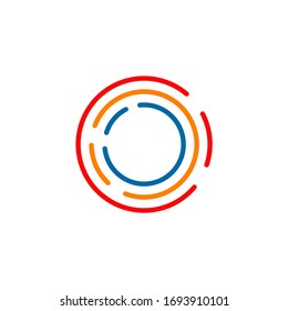 Plantilla vectorial de diseño de icono de forma de círculo colorido