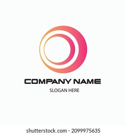 colorful circle shape icon logo design vector template