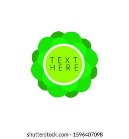 Colorful circle shape with ipsum lorem text. Vector