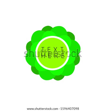 Colorful circle shape with ipsum lorem text. Vector
