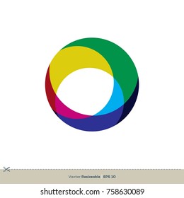 Colorful Circle Sphere Icon Vector Logo Template Illustration Design. Vector EPS 10.