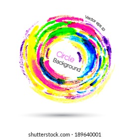 Colorful circle spot. Art. Abstract Background, rainbow colors.Vector illustration