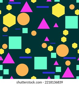colorful circle and square pattern background. vector illustration
