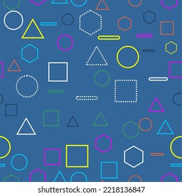 colorful circle and square pattern background. vector illustration