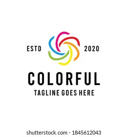 Colorful Circle technology Logo design Vector