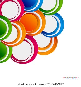 Colorful with circle template background